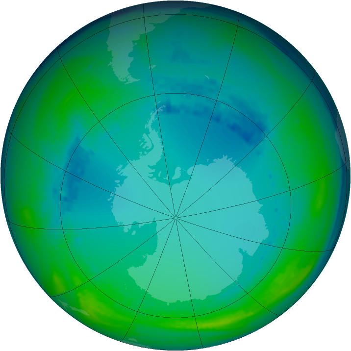 Ozone Map 1992-07-26